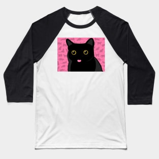 Black Cat Hearts You Baseball T-Shirt